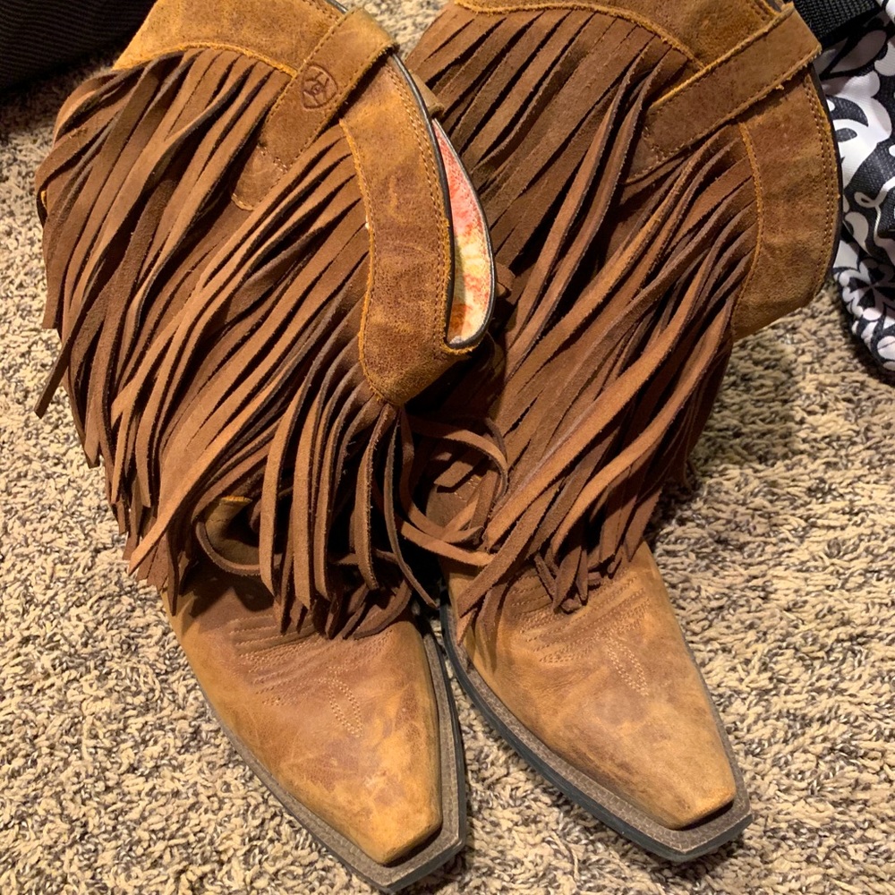 Ariat fringe boots